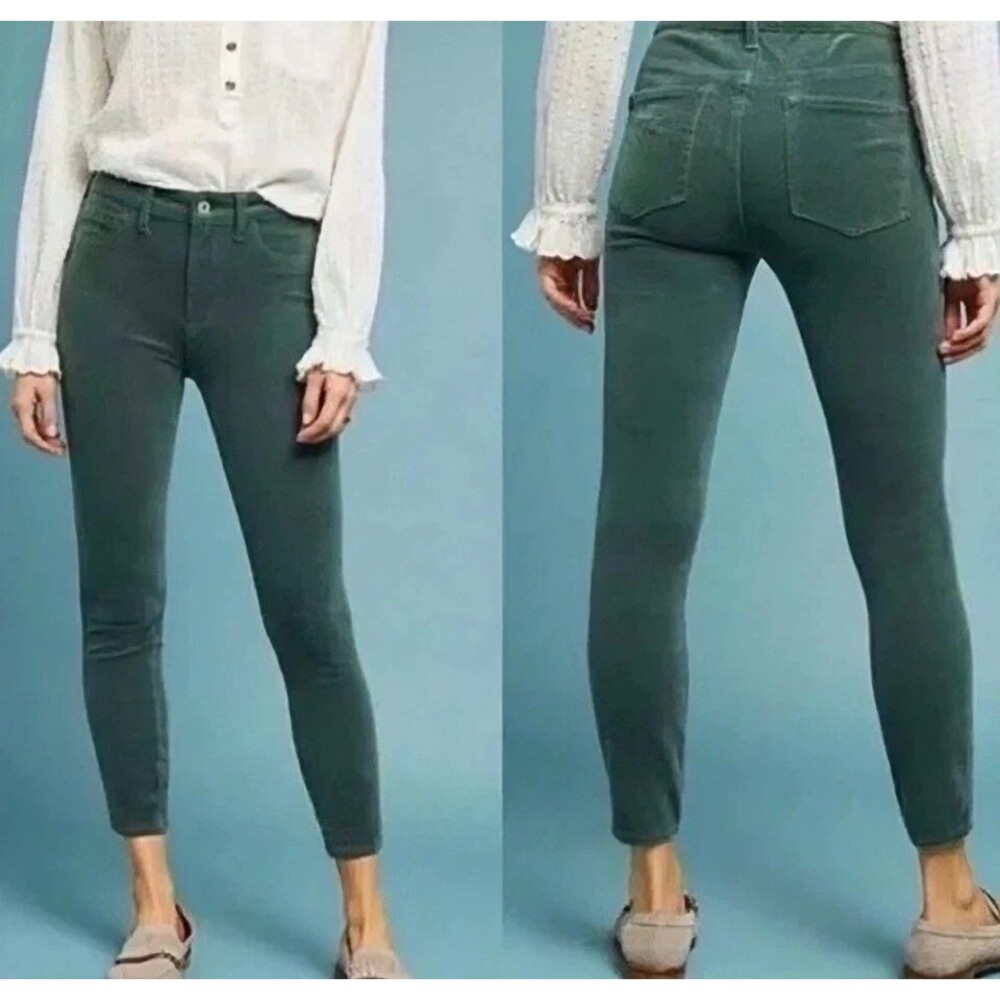 Anthropologie Green Pilcro And The LetterPress high rise skinny size 30 EUC